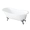Aqua Eden Clawfoot Bathtubs, 54 L, 30.31 W, White/Polished Chrome, Cast Iron VCT7D5431B1 - alternate 1